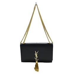 Saint Laurent SAINT LAURENT Bag Women's Chain Shoulder Leather Kate Tassel Medium Black 354119