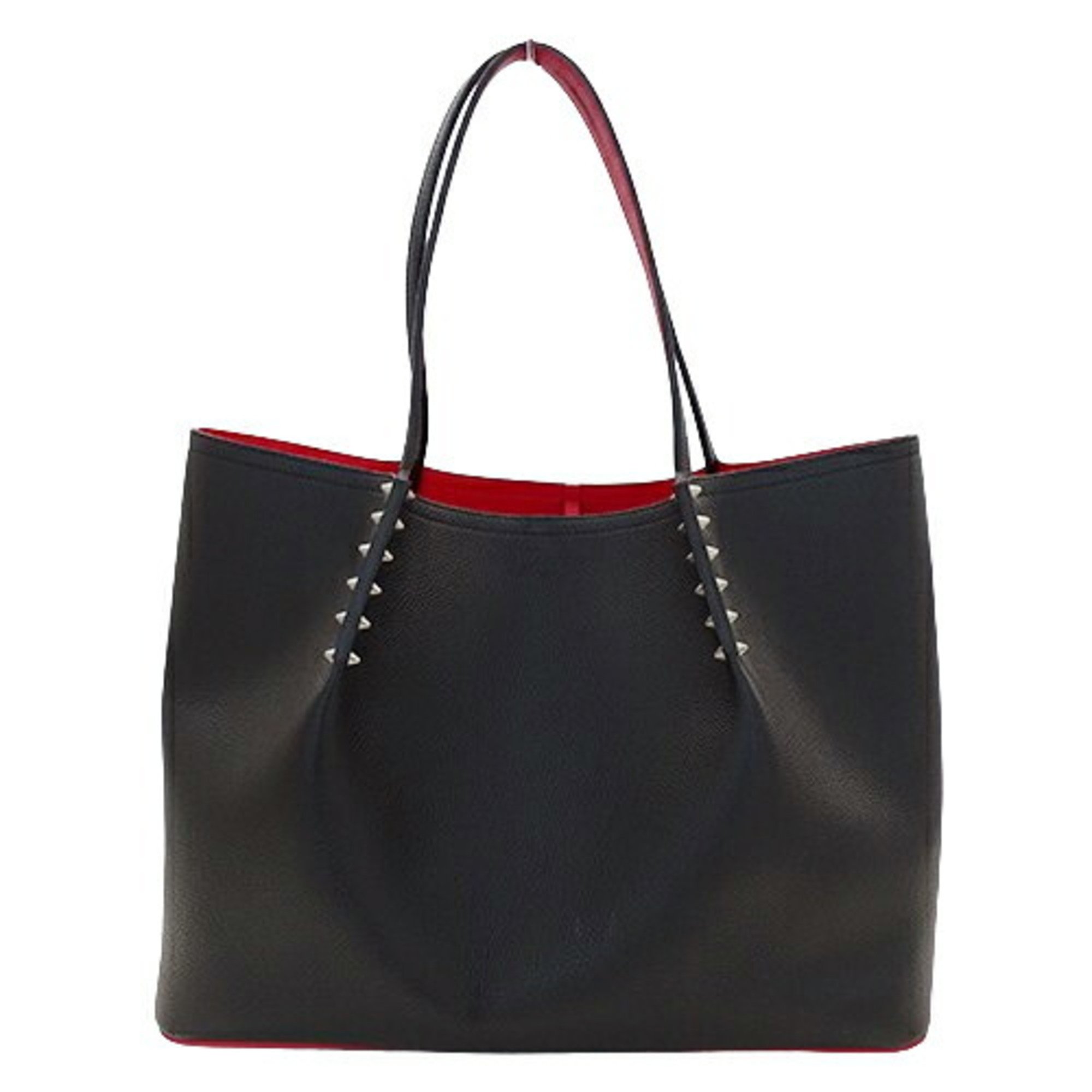 Christian Louboutin Bag Men's Tote Shoulder Calf Leather Cabaret Large Black Red 3205187BK01