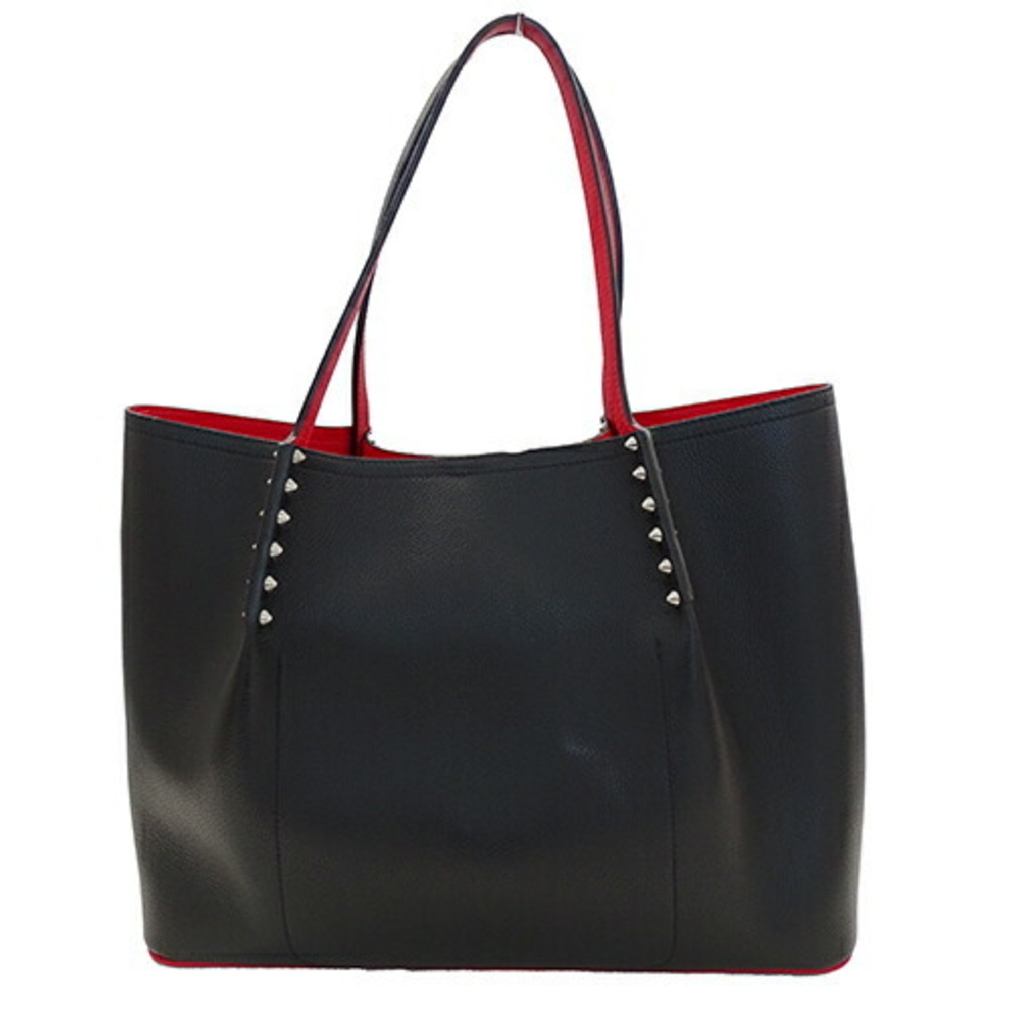 Christian Louboutin Bag Men's Tote Shoulder Calf Leather Cabaret Large Black Red 3205187BK01