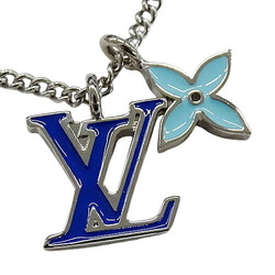 Louis Vuitton LOUIS VUITTON Necklace for Women and Men, Pendant LV Instinct Silver Blue M00917 OB3732