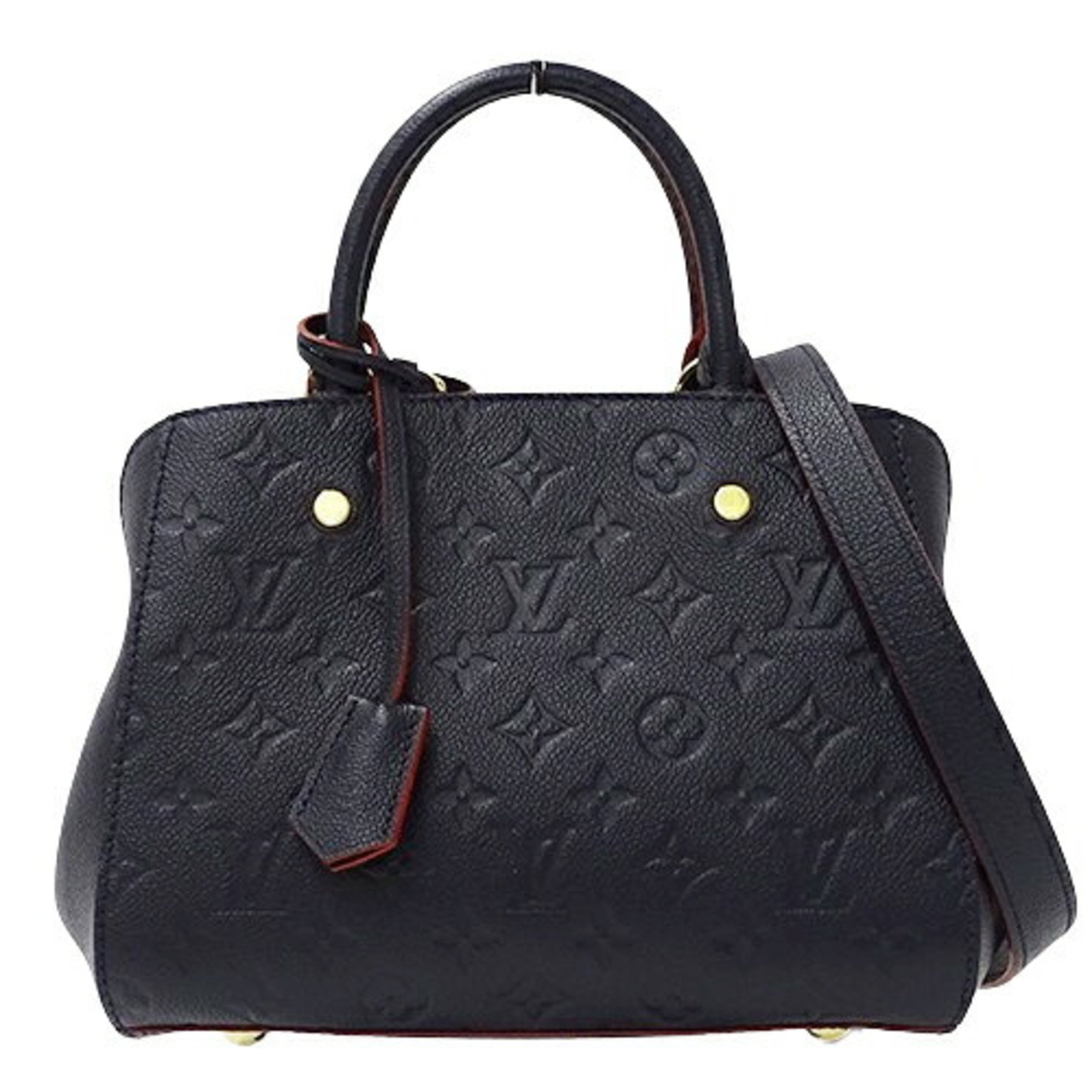 Louis Vuitton LOUIS VUITTON Bag Monogram Empreinte Women's Handbag Shoulder 2way Montaigne BB Marine Rouge M42747 Navy