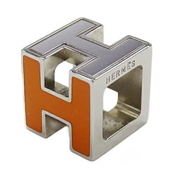 Hermes HERMES Pendant Top Cage d'Ash H Cube Women's Silver Orange