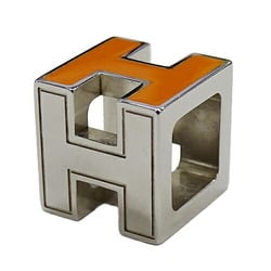 Hermes HERMES Pendant Top Cage d'Ash H Cube Women's Silver Orange