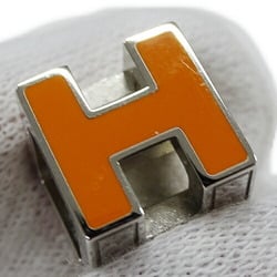 Hermes HERMES Pendant Top Cage d'Ash H Cube Women's Silver Orange