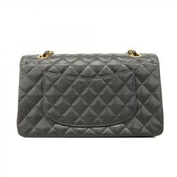 Chanel Shoulder Bag Matelasse Caviar Skin Black Women's