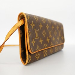 Louis Vuitton Shoulder Bag Monogram Pochette Twin GM M51852 Black Women's