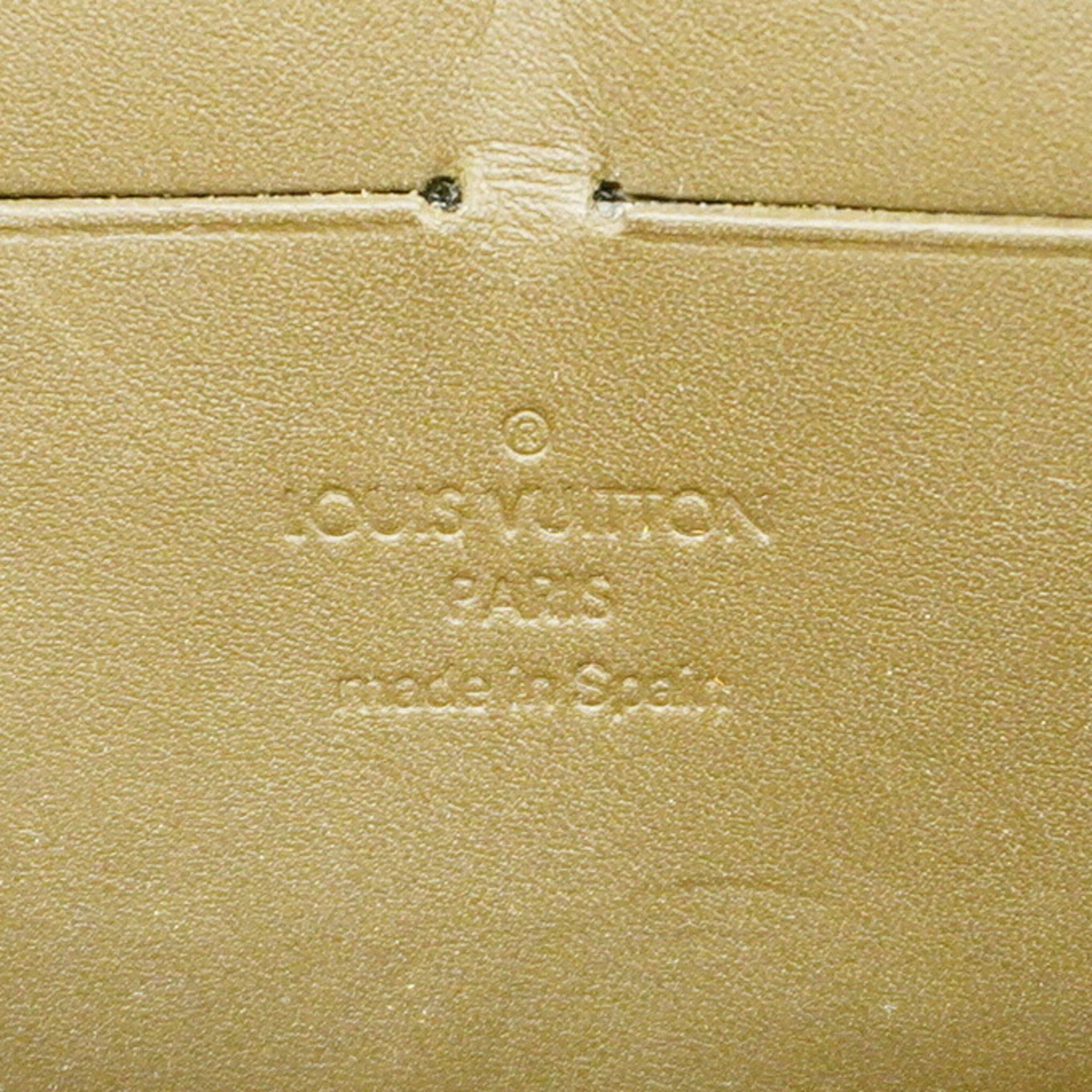 Louis Vuitton Long Wallet Vernis Zippy M93723 Vert Bronze Ladies