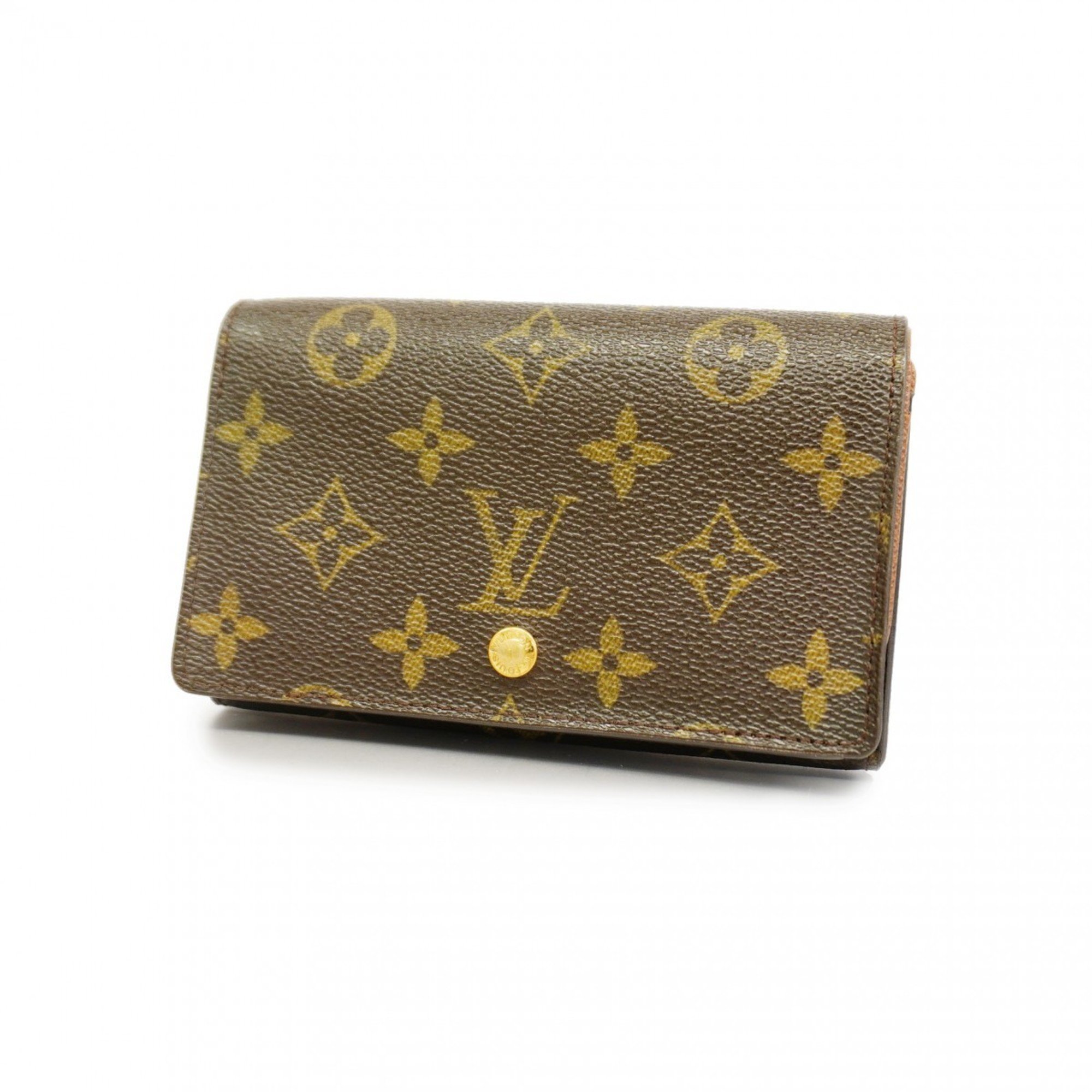 Louis Vuitton Wallet Monogram Porte Monnaie Tresor M61730 Brown Men's Women's