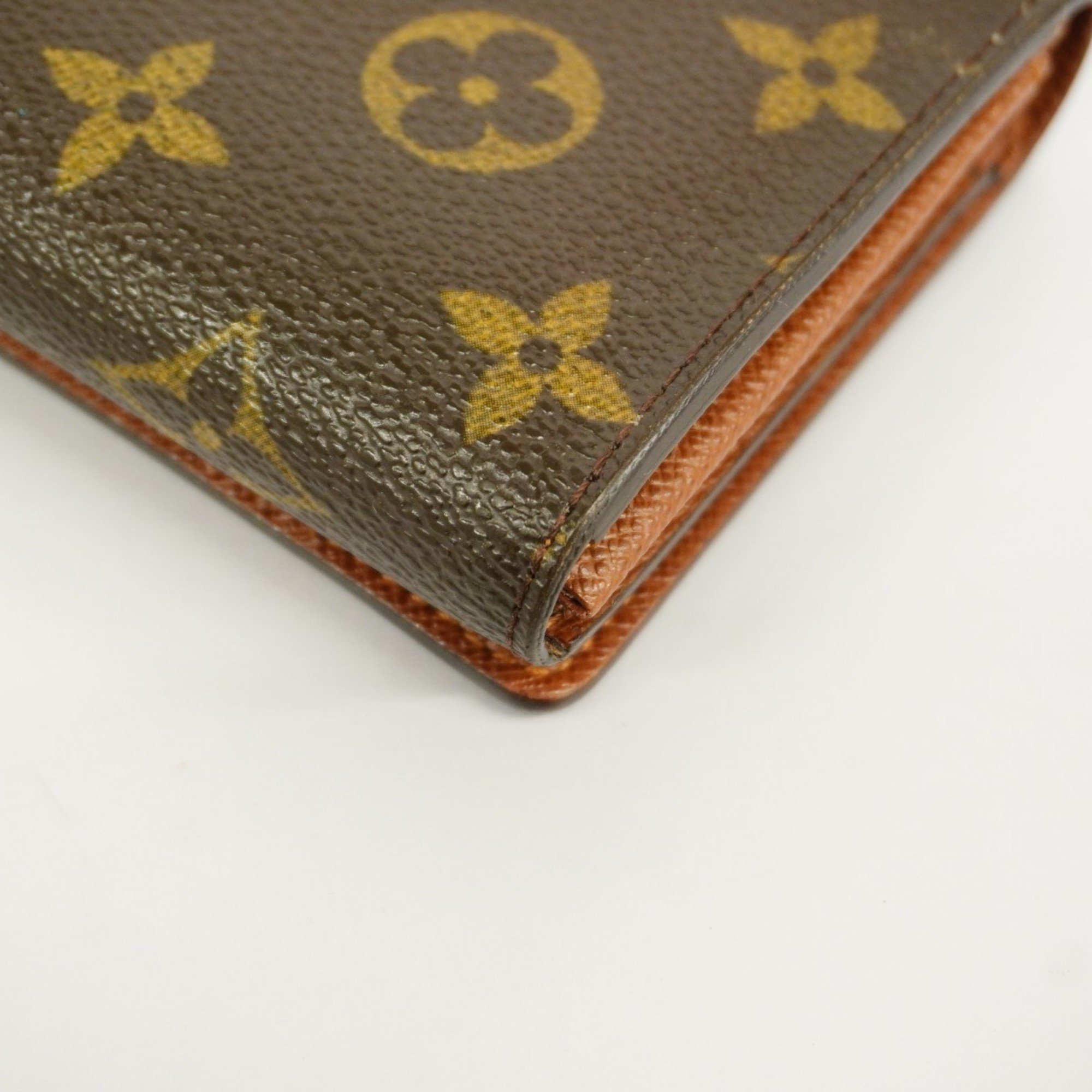 Louis Vuitton Wallet Monogram Porte Monnaie Tresor M61730 Brown Men's Women's