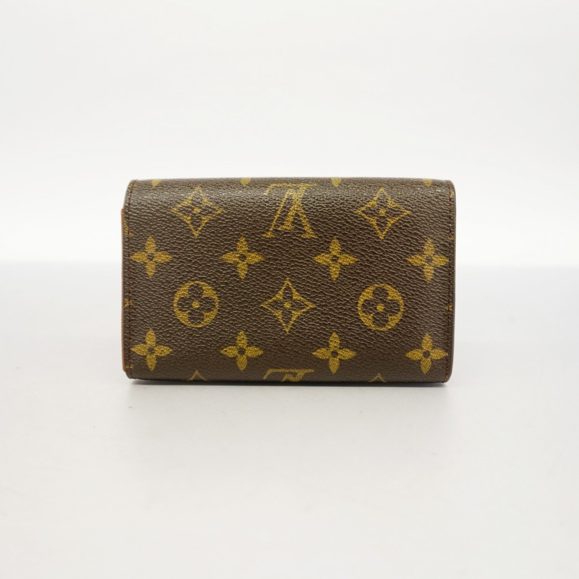 Louis Vuitton Wallet Monogram Porte Monnaie Tresor M61730 Brown Men's Women's