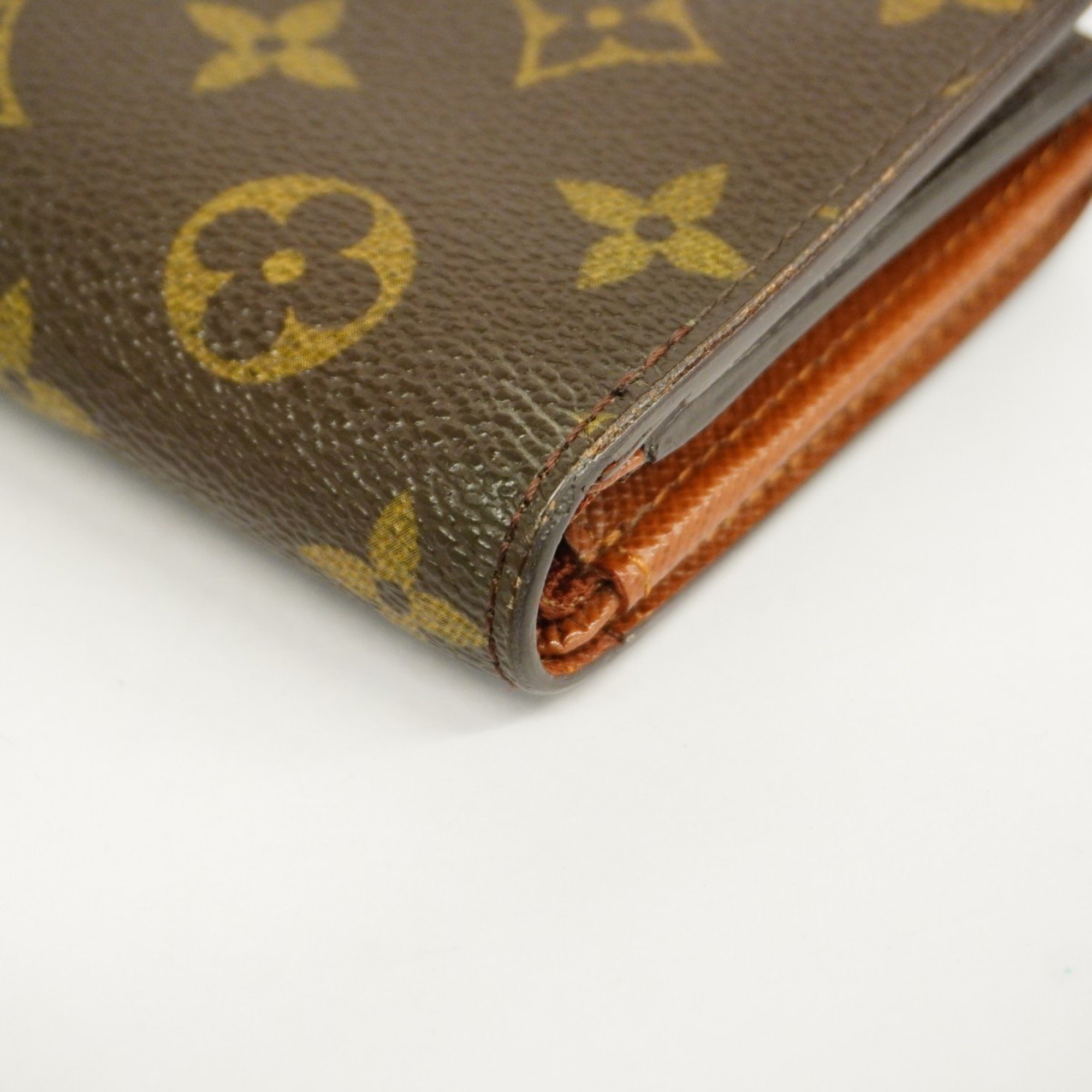 Louis Vuitton Wallet Monogram Porte Monnaie Tresor M61730 Brown Men's Women's