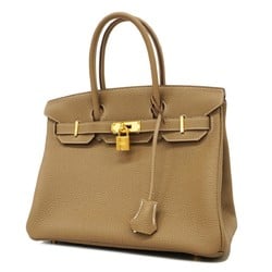 Hermes handbag Birkin 30 Togo Etoupe Z engraved ladies