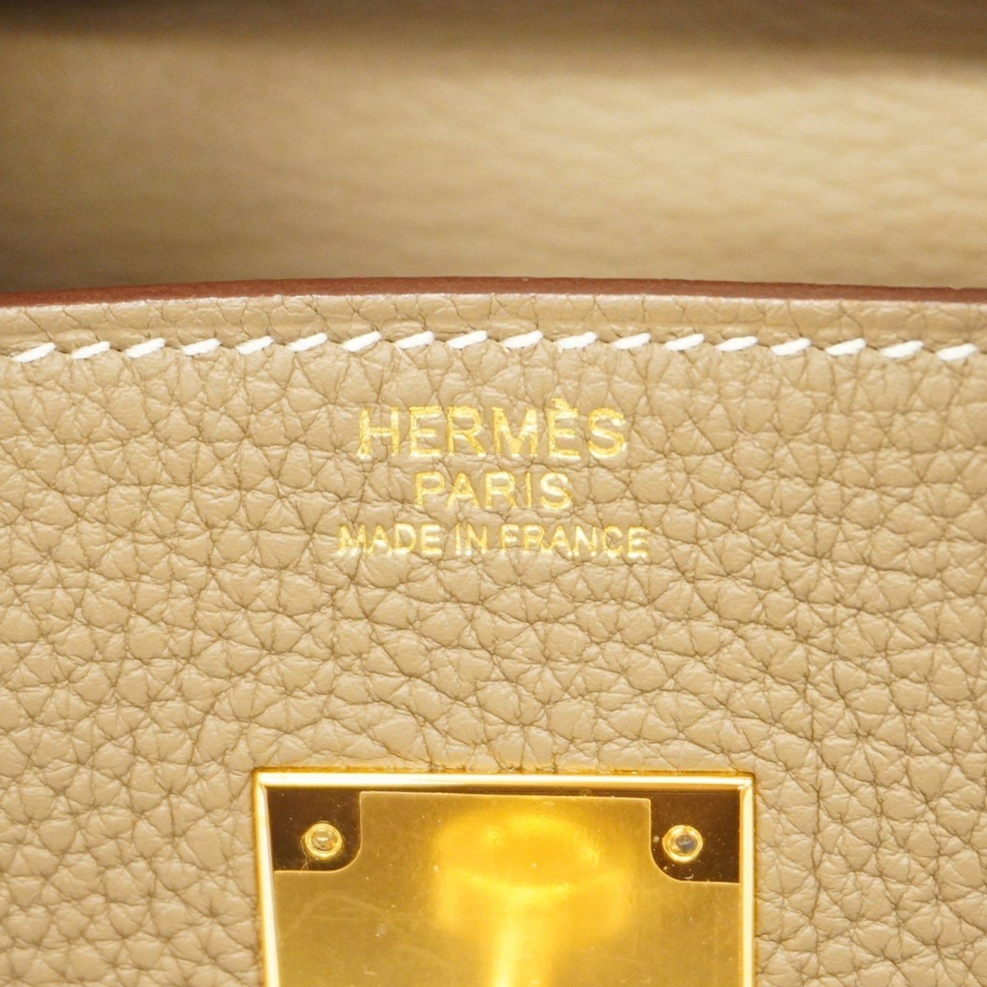 Hermes handbag Birkin 30 Togo Etoupe Z engraved ladies