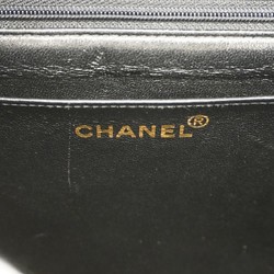 Chanel Shoulder Bag Matelasse Caviar Skin Black Women's