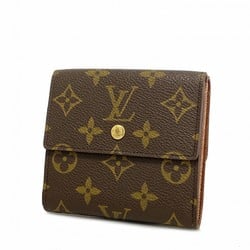 Louis Vuitton Tri-fold Wallet Porte Monnaie Billet Credit M61652 Brown Men's Women's