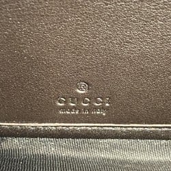 Gucci Long Wallet Guccissima 394005 Leather Dark Brown Men's Women's