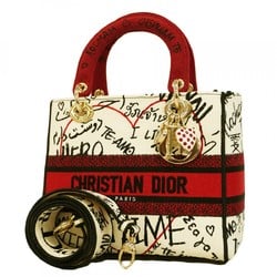 Christian Dior Handbag Amour Lady Deelight Canvas White Red Black Champagne Ladies