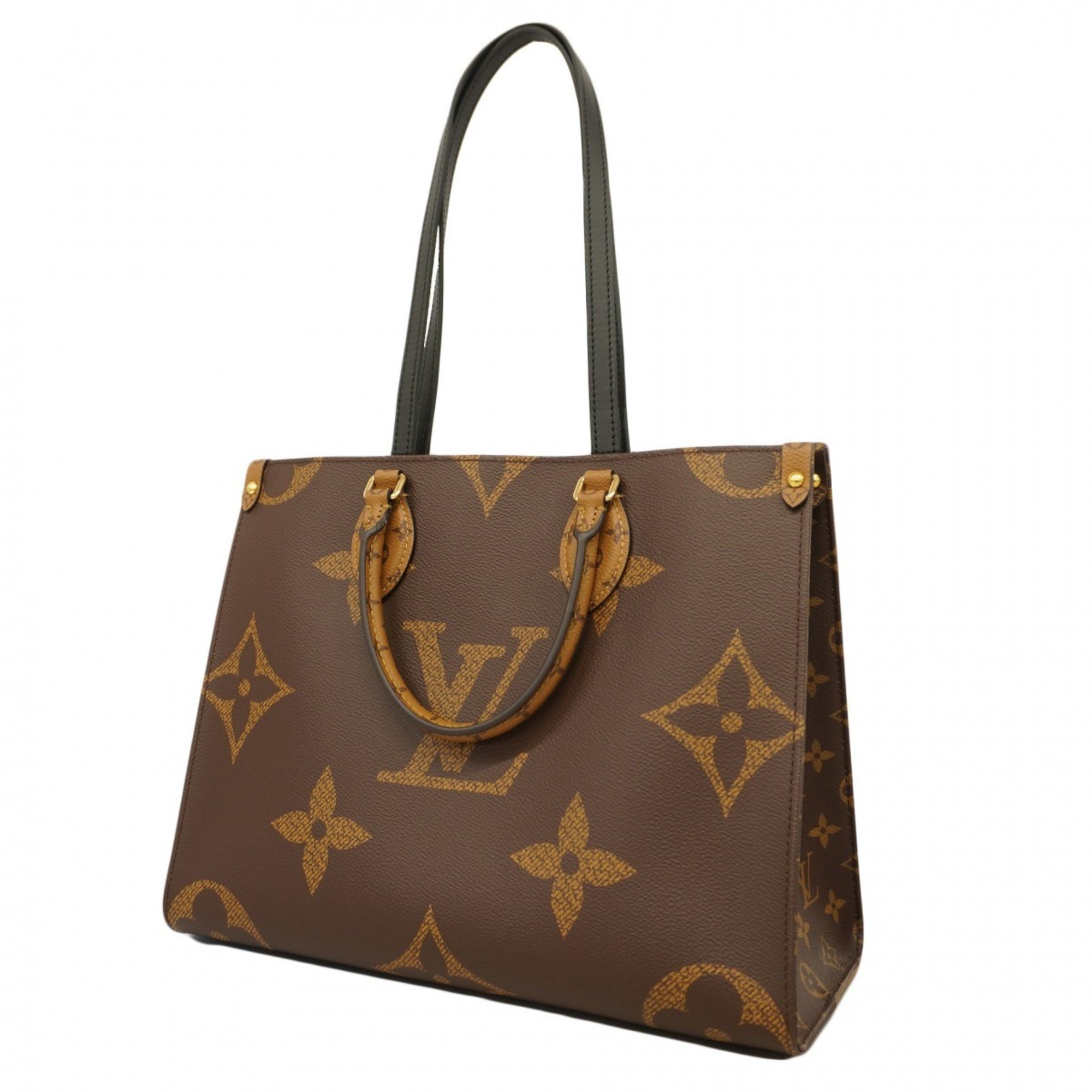 Louis Vuitton Tote Bag Monogram Reverse On the Go MM M45321 Brown Women's