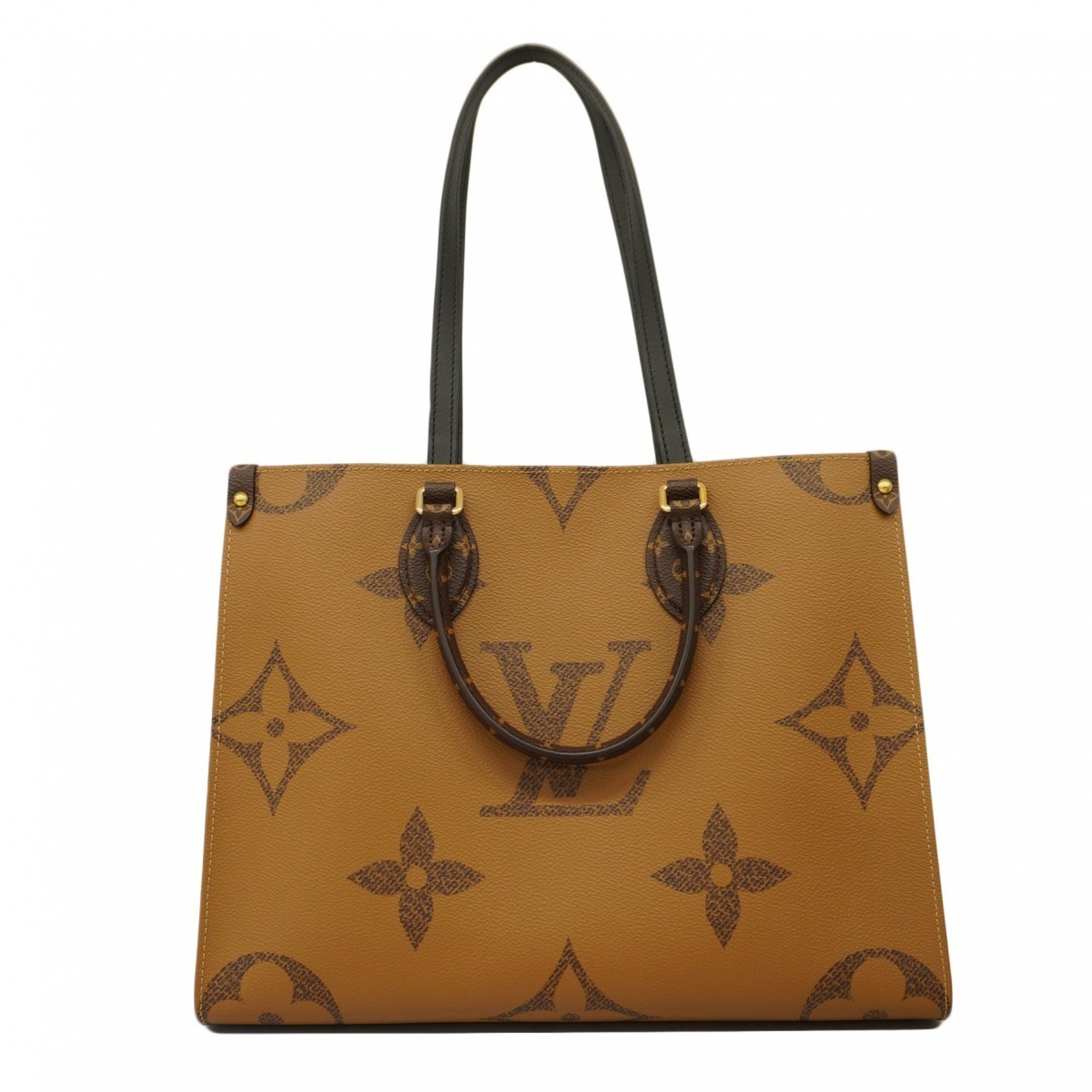 Louis Vuitton Tote Bag Monogram Reverse On the Go MM M45321 Brown Women's