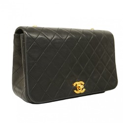 Chanel Shoulder Bag Matelasse Lambskin Black Women's