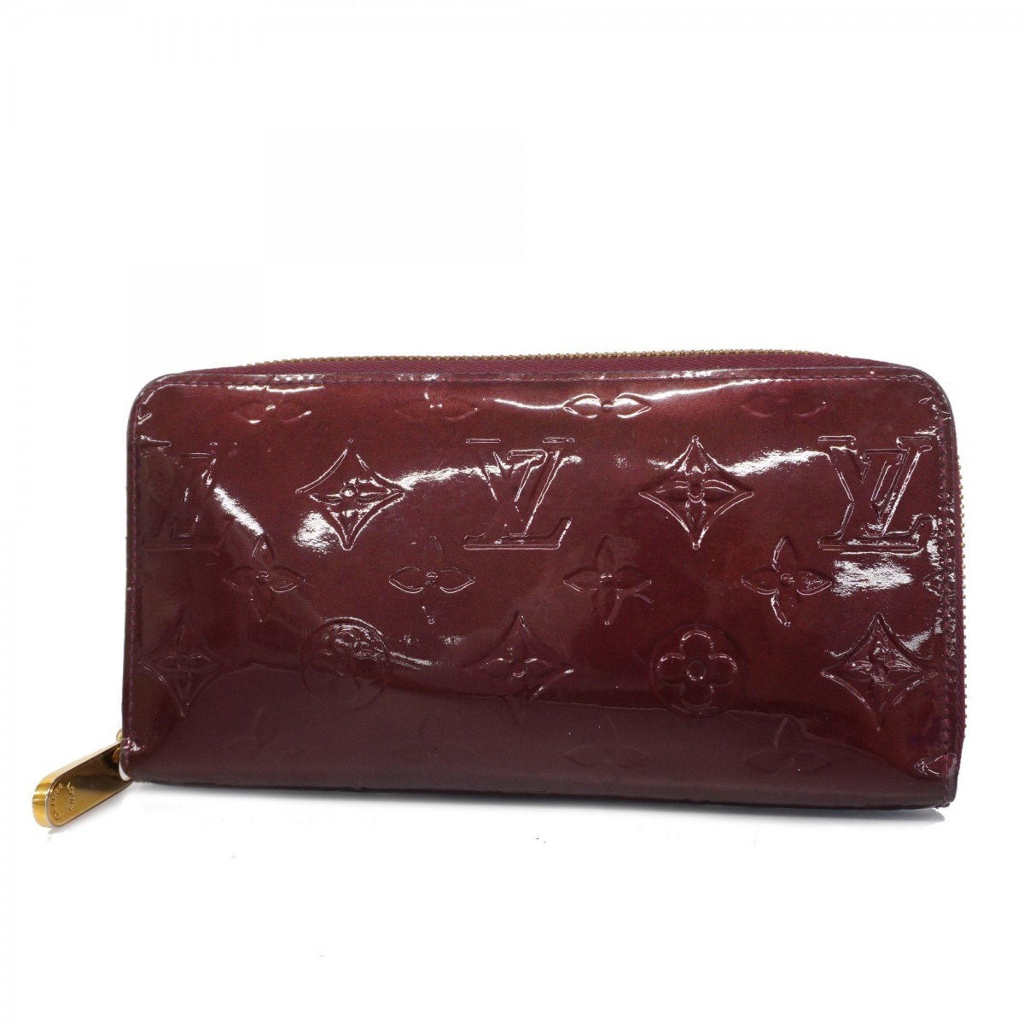 Louis Vuitton Long Wallet Vernis Zippy M91536 Rouge Fauvist Ladies