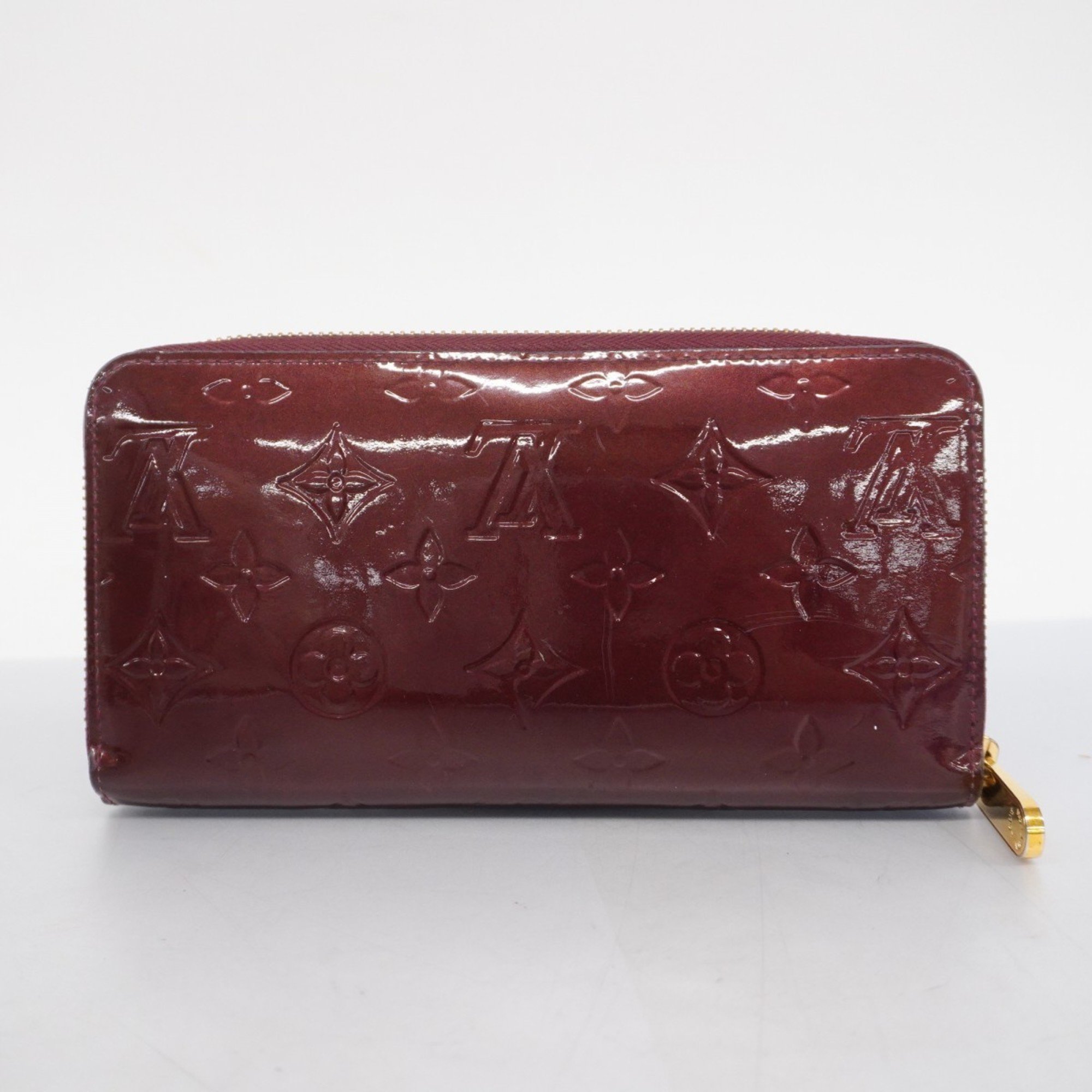 Louis Vuitton Long Wallet Vernis Zippy M91536 Rouge Fauvist Ladies