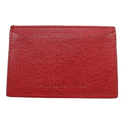 BALENCIAGA Card Case for Women and Men, Pass Case, Leather, Giant, Red, 285373