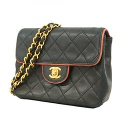 Chanel Shoulder Bag Matelasse Lambskin Black Women's