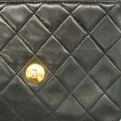 Chanel Shoulder Bag Matelasse Lambskin Black Women's