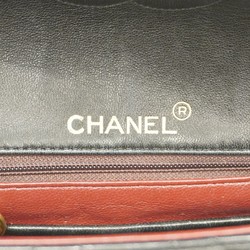 Chanel Shoulder Bag Matelasse Lambskin Black Women's