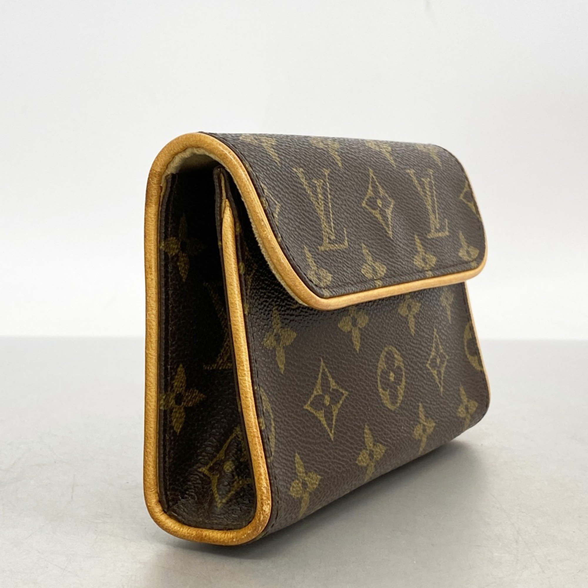 Louis Vuitton Shoulder Bag Monogram Pochette Florentine M51855 Brown Ladies