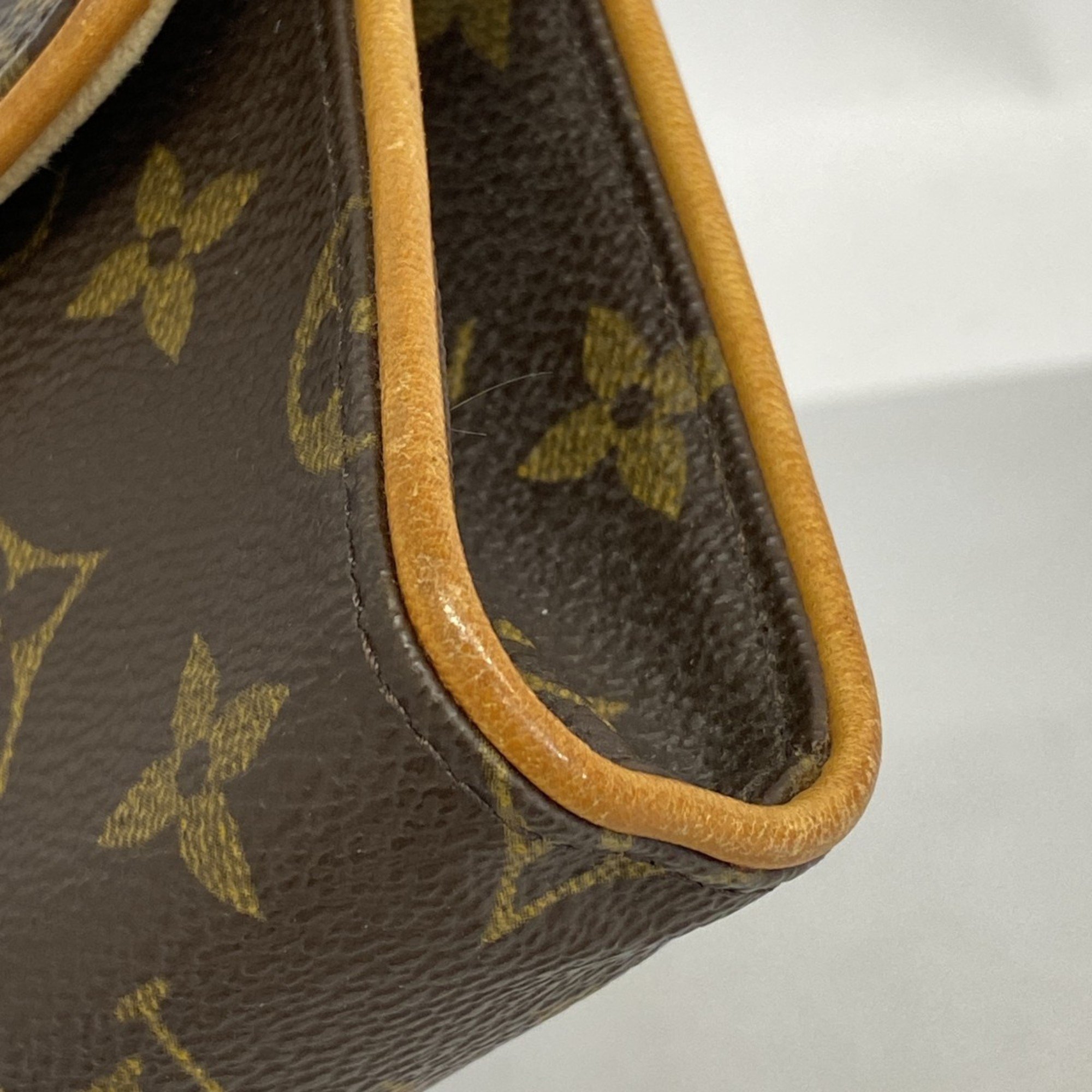 Louis Vuitton Shoulder Bag Monogram Pochette Florentine M51855 Brown Ladies