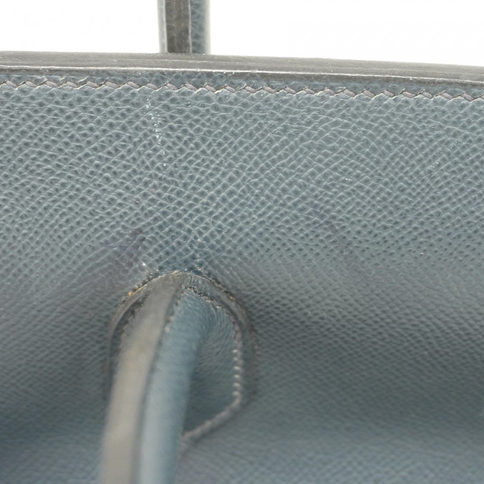 Hermes handbag Birkin 35 Epsom Blue Indigo G stamp for women