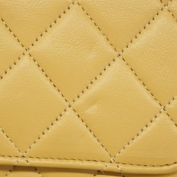 Chanel Shoulder Bag Matelasse Lambskin Beige Women's