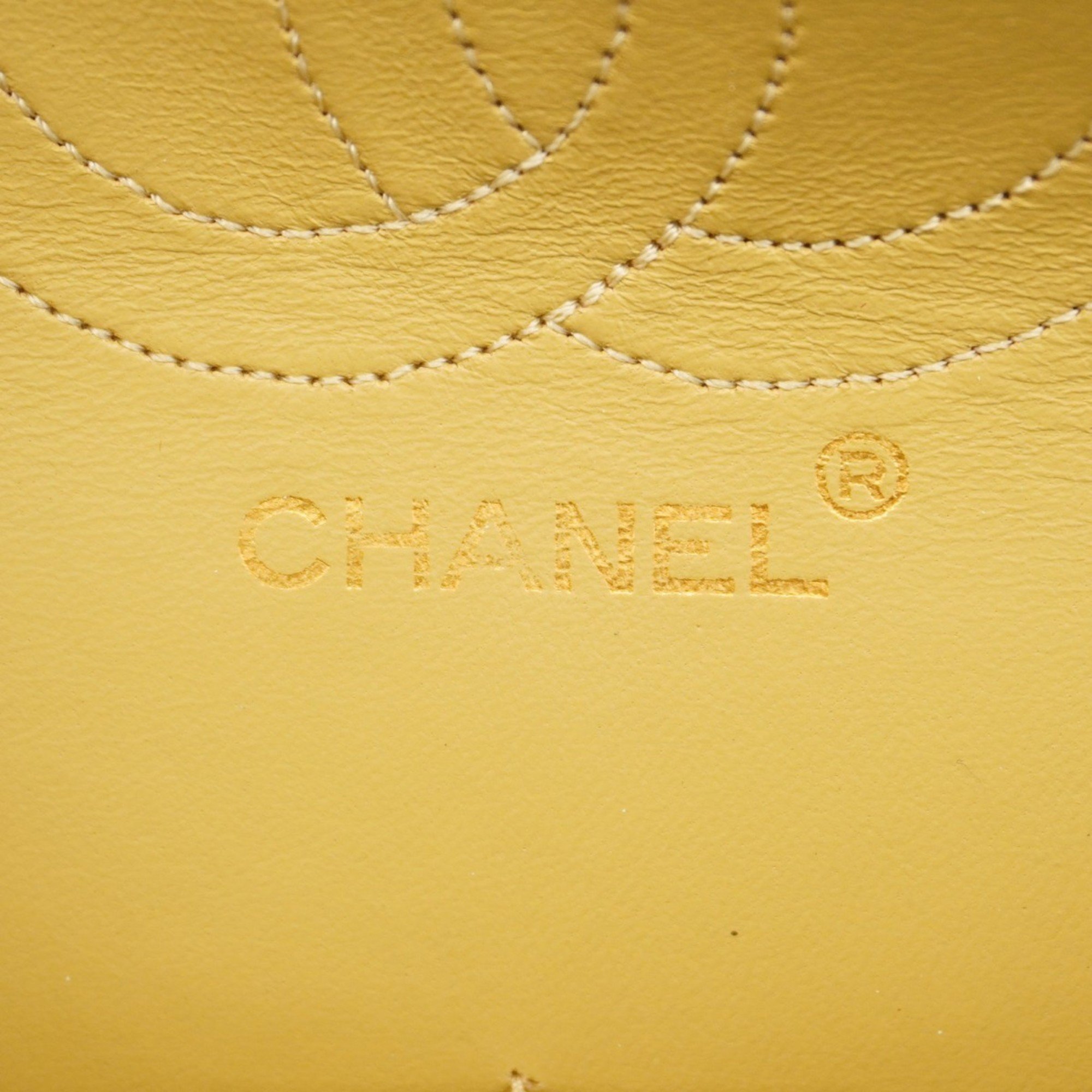 Chanel Shoulder Bag Matelasse Lambskin Beige Women's