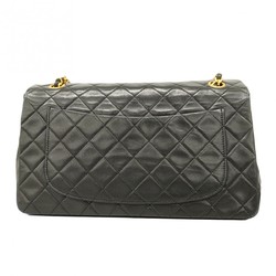 Chanel Shoulder Bag Matelasse Lambskin Black Women's