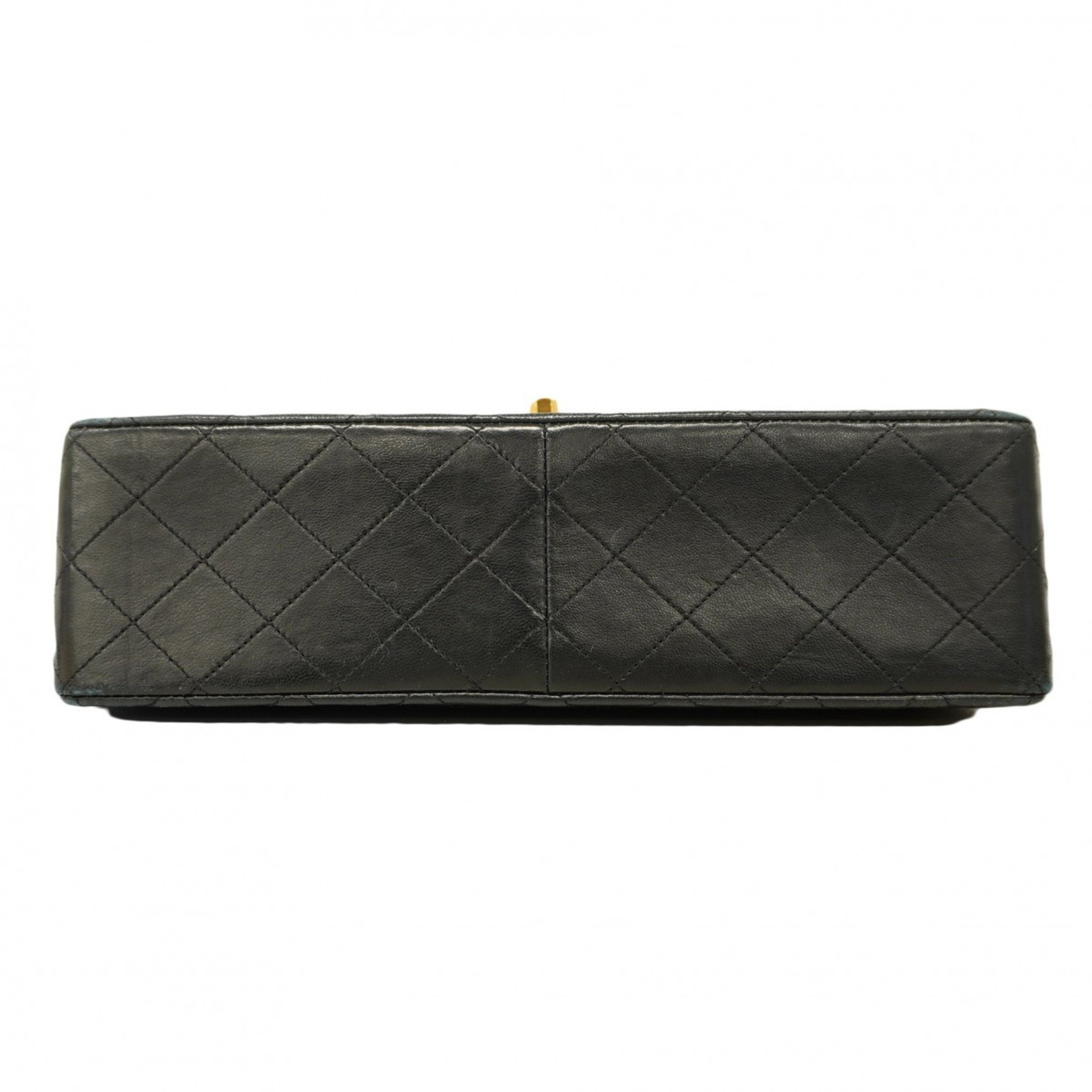 Chanel Shoulder Bag Matelasse Lambskin Black Women's