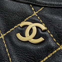 CHANEL Bag Wild Stitch Women's Shoulder Leather Black