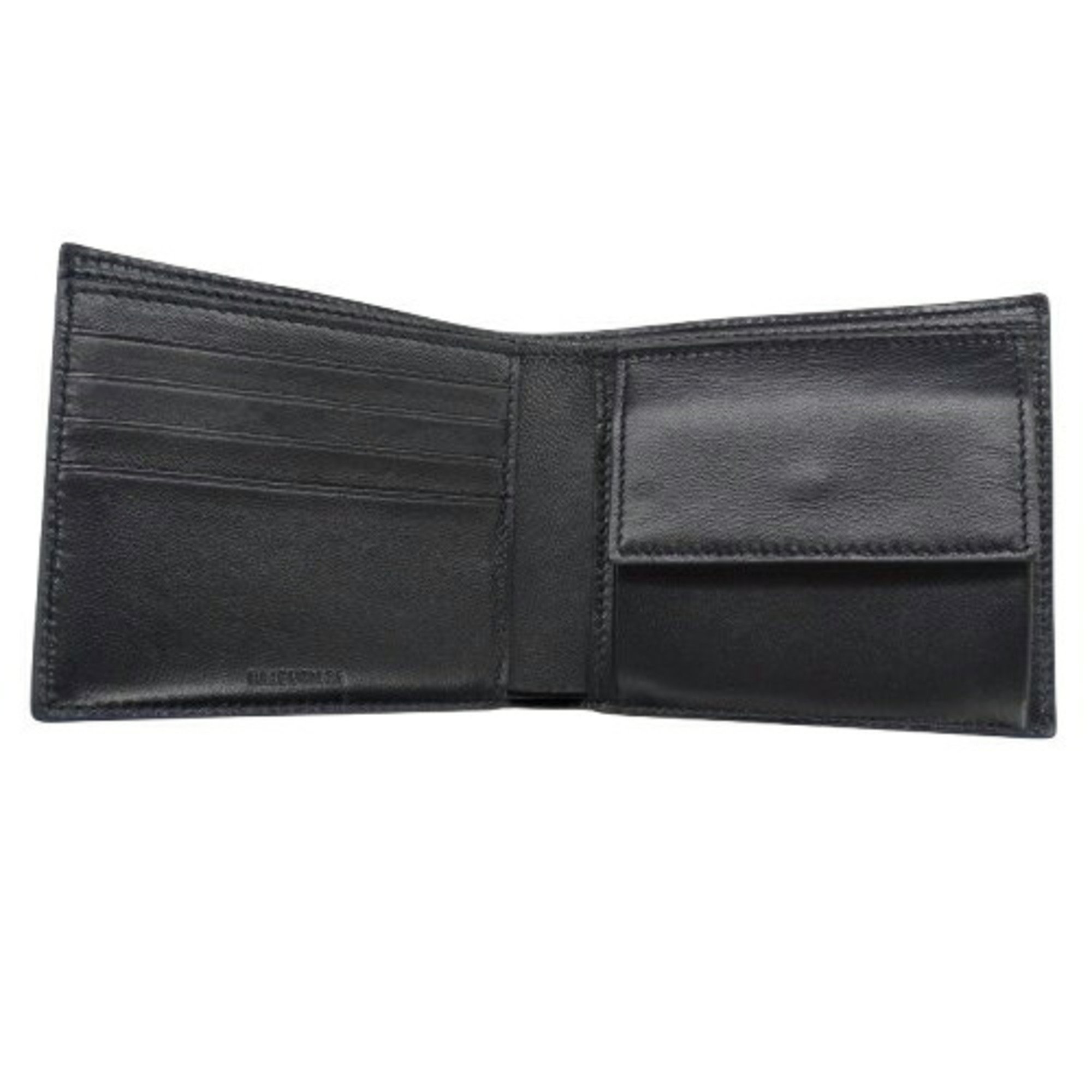 BALENCIAGA Wallet for Women and Men, Bi-fold Wallet, Leather, Neo Classic, Black, 650870, Compact