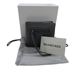 BALENCIAGA Wallet for Women and Men, Bi-fold Wallet, Leather, Neo Classic, Black, 650870, Compact