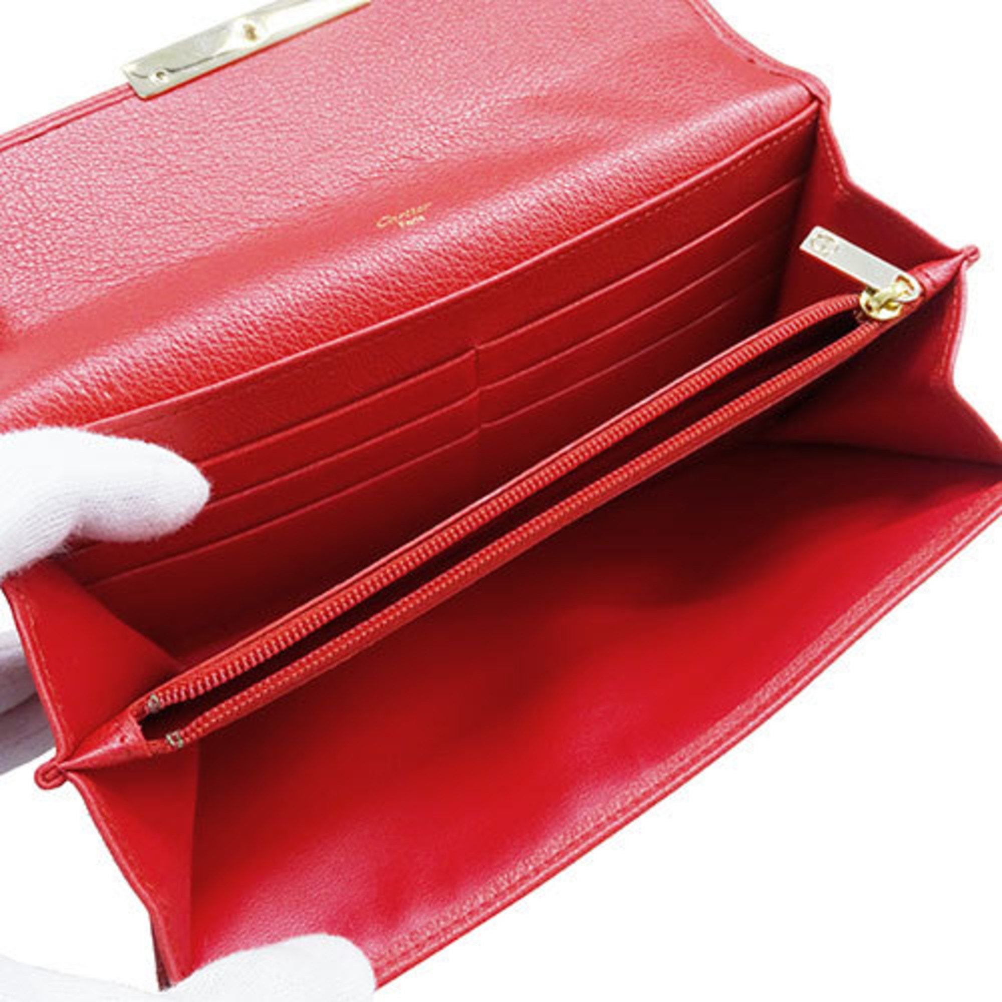 Cartier Women's Love Collection Long Wallet Leather Red L3000779