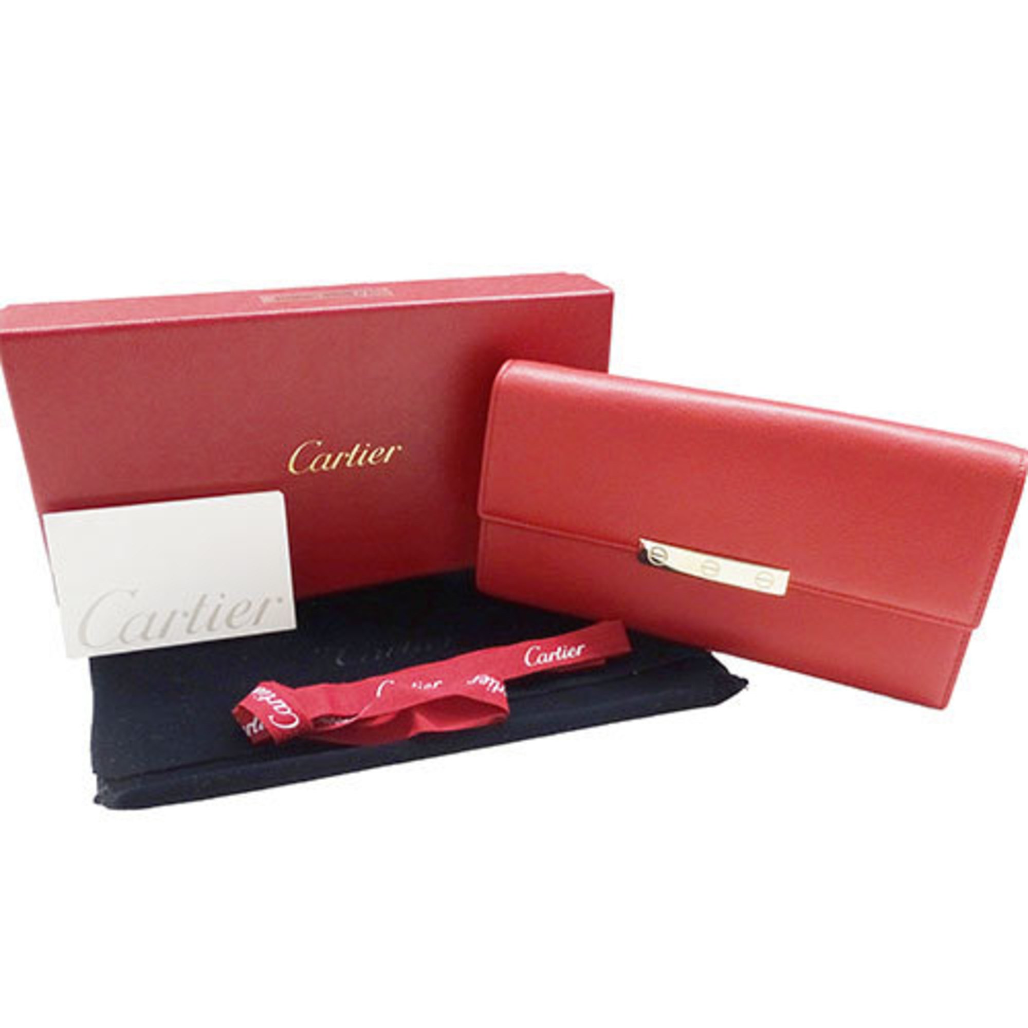 Cartier Women's Love Collection Long Wallet Leather Red L3000779