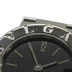 BVLGARI Women's Watch Date Quartz Stainless Steel SS BB23SS Silver Black Polished