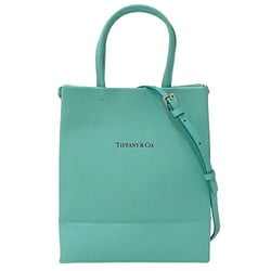 Tiffany & Co. Bags for women, handbags, shoulder bags, 2-way leather tote, small, blue bag