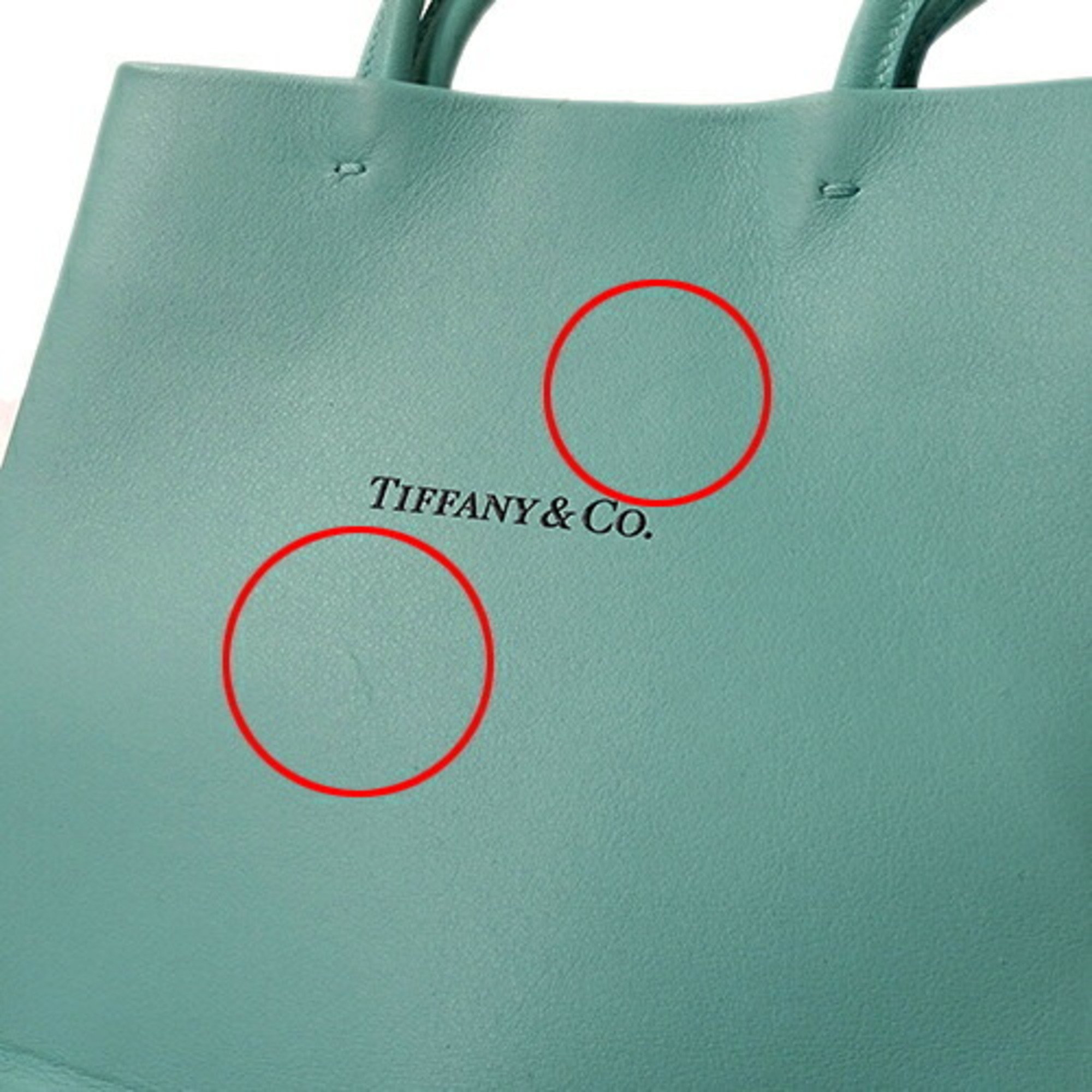 Tiffany & Co. Bags for women, handbags, shoulder bags, 2-way leather tote, small, blue bag