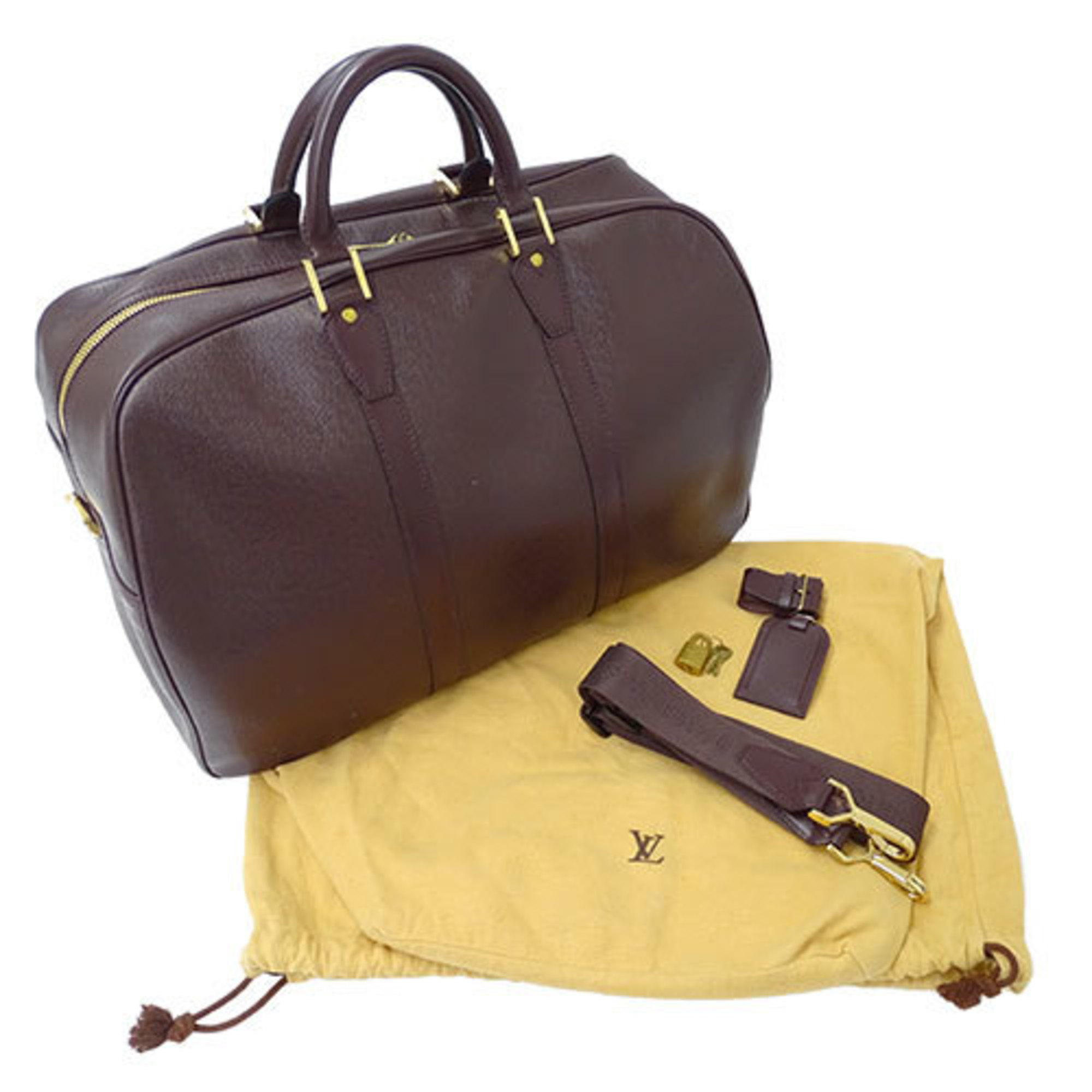 Louis Vuitton LOUIS VUITTON Bag Taiga Women's and Men's Boston Kendall GM Acajou Brown M30116 Travel