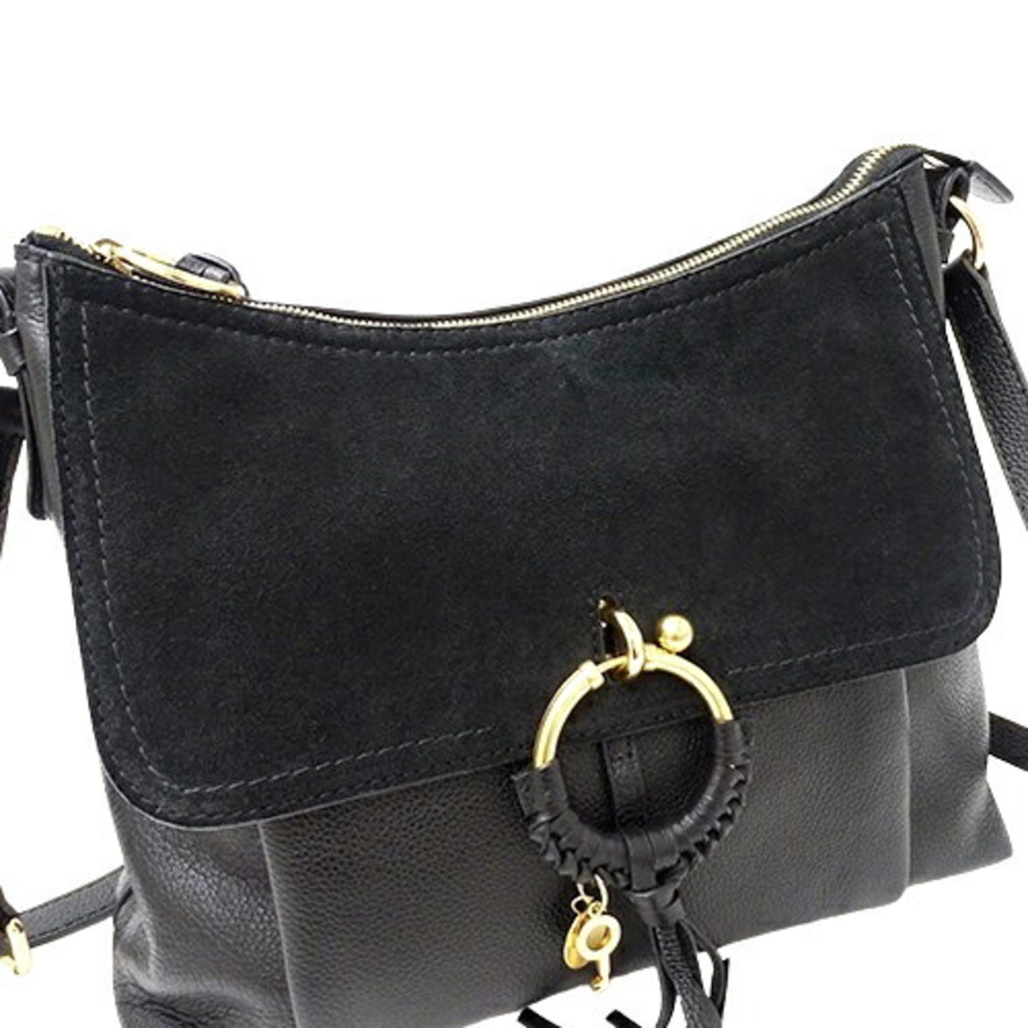 See by Chloé SEE BY CHLOE Women's Bag Shoulder Handbag 2way Leather Suede Joan Black