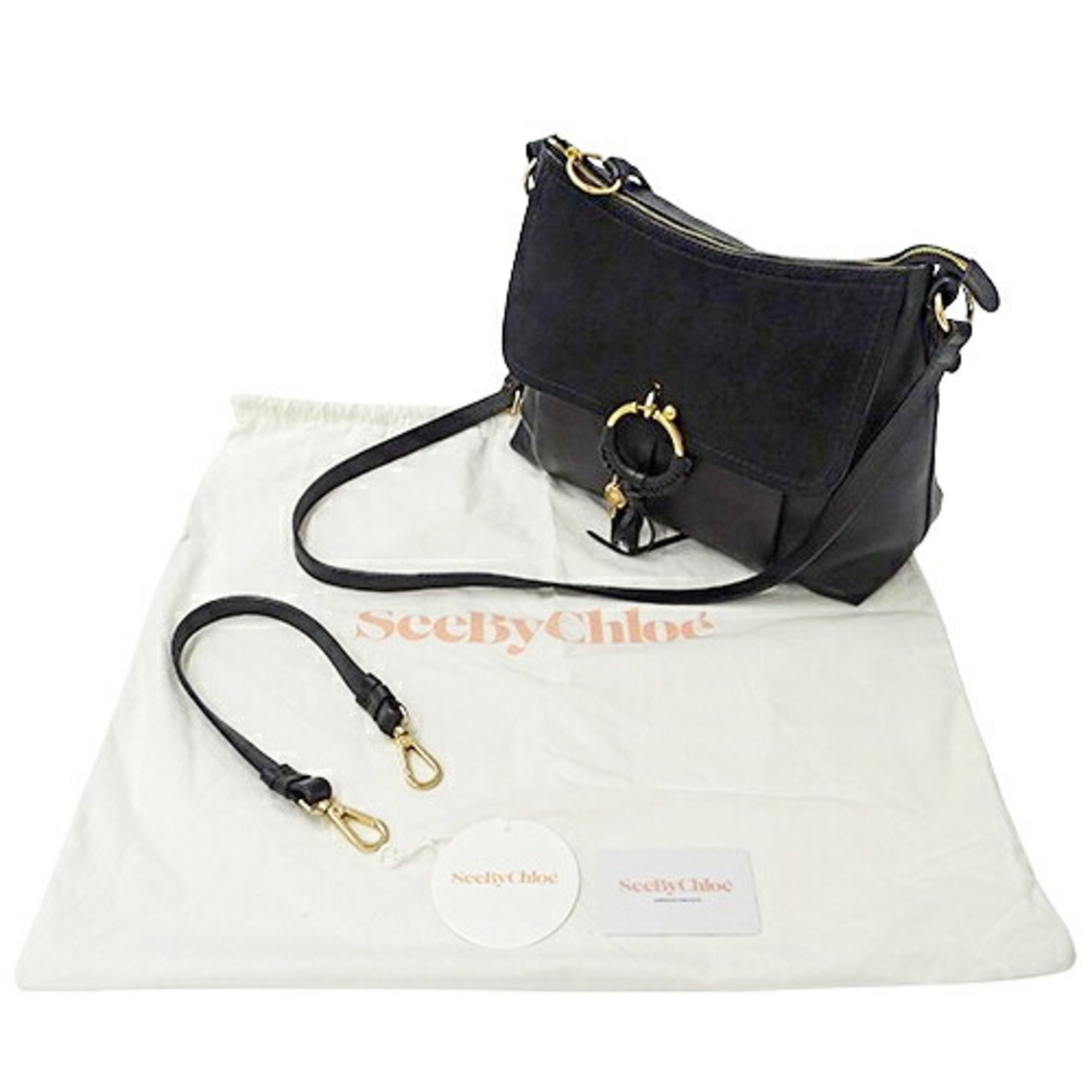 See by Chloé SEE BY CHLOE Women's Bag Shoulder Handbag 2way Leather Suede Joan Black