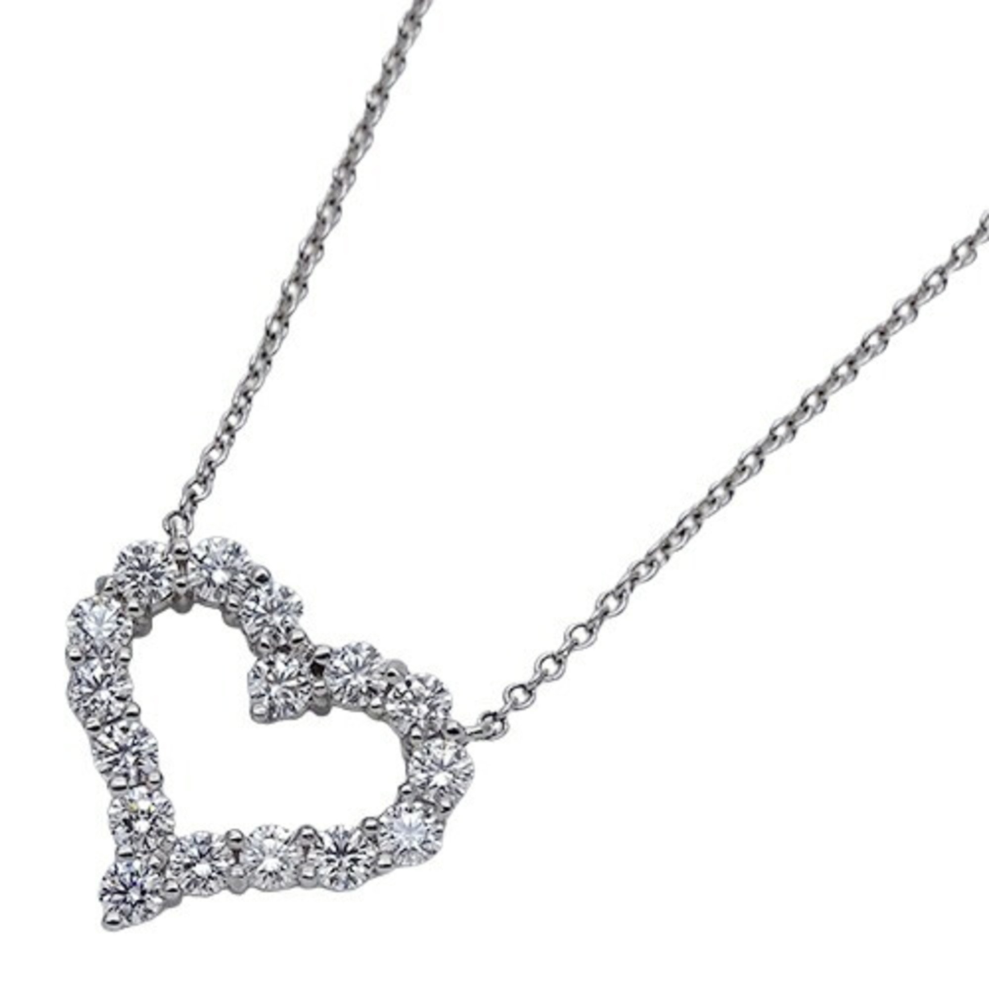 Tiffany & Co. Necklace for Women, Pendant, PT950, Diamond, Sentimental Heart, Small, Platinum