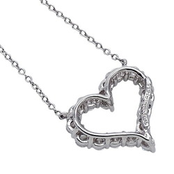 Tiffany & Co. Necklace for Women, Pendant, PT950, Diamond, Sentimental Heart, Small, Platinum